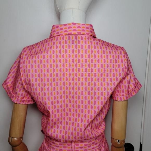 Hello Molly Sunny Babe Pink Retro Beach Romper Size 2 - Picture 11 of 13